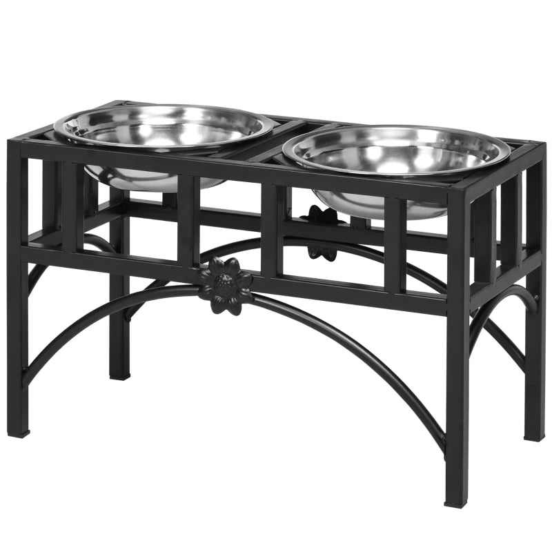 Elevated Double Stainless Steel Pet Feeding Station